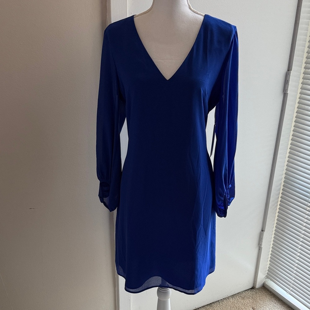 Eliza J Royal Blue Long Sleeve Dress